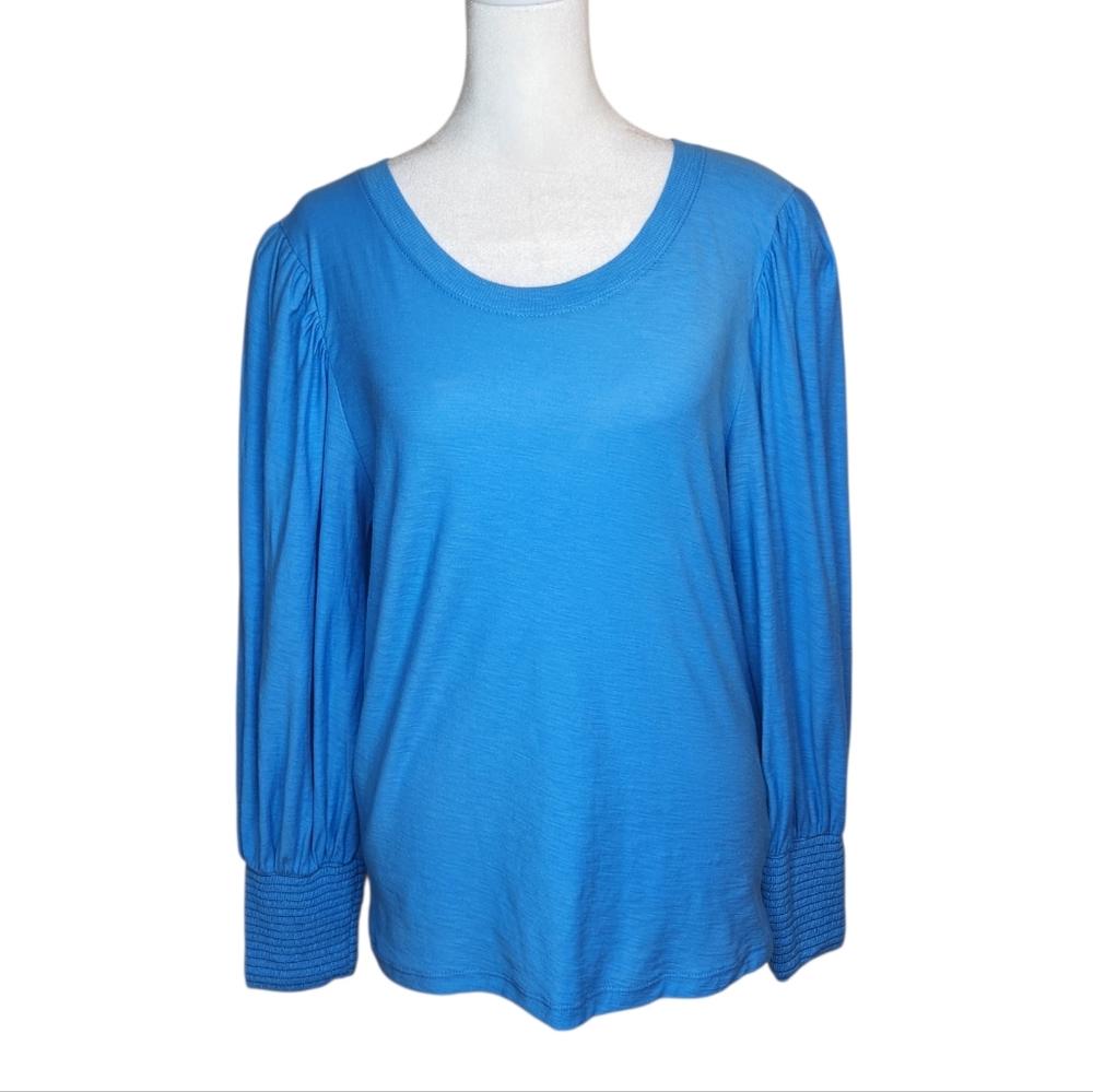 Nation LTD Loren Peasant Top Blue Size Medium